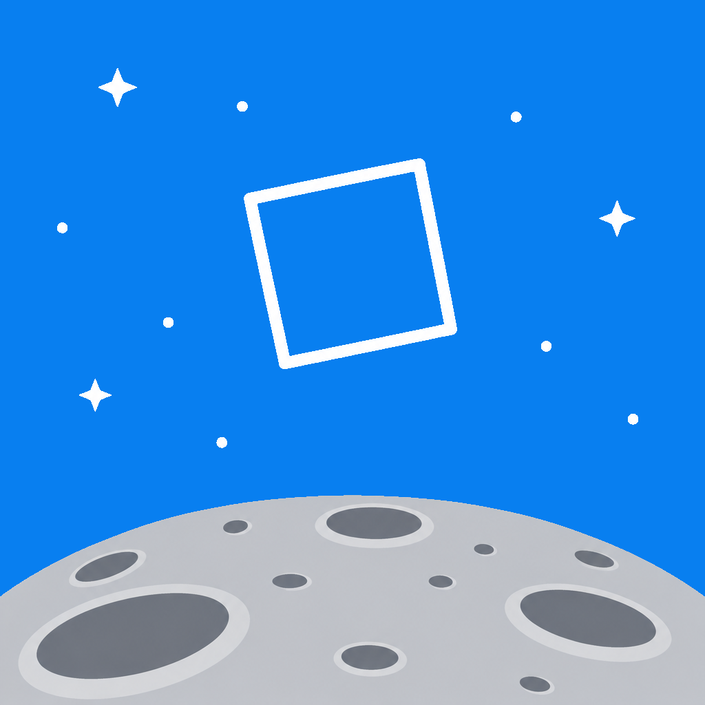 The square floating above the moon