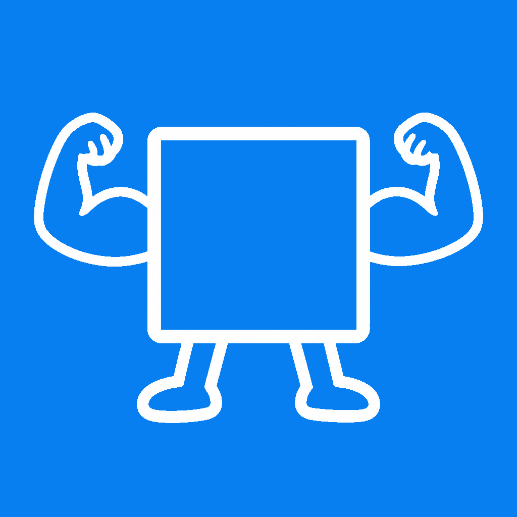 The square flexing its arms